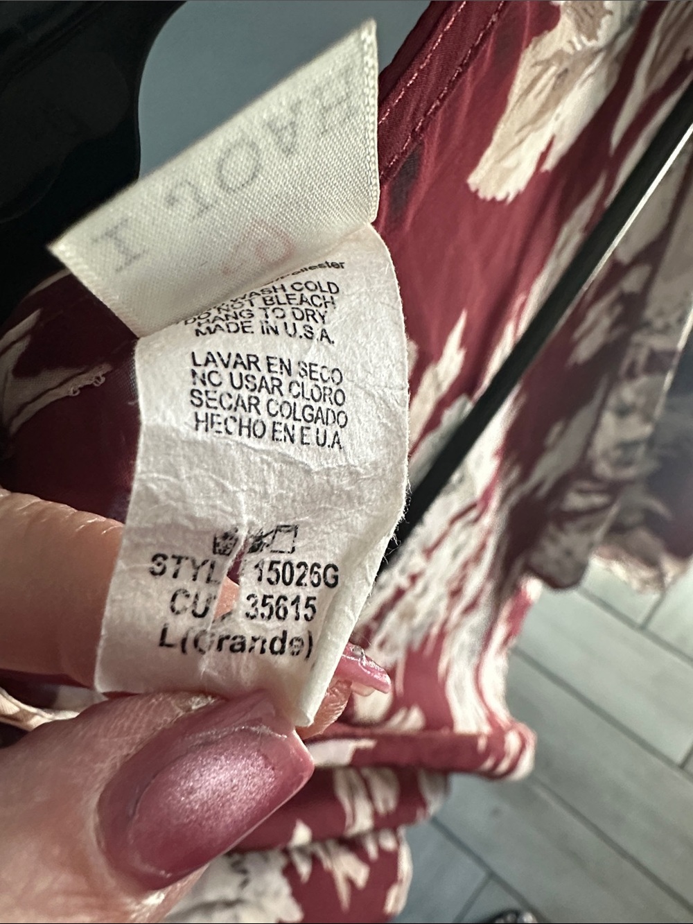 I JOAH Burgundy Floral Sheer Kimono - Picture 5 of 5